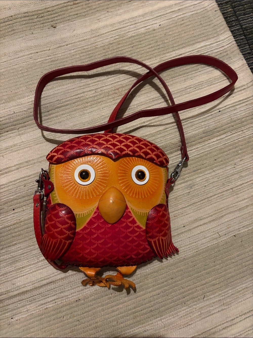 Red Owl Crossbody Bag - Playful Women’s Shoulder Bag